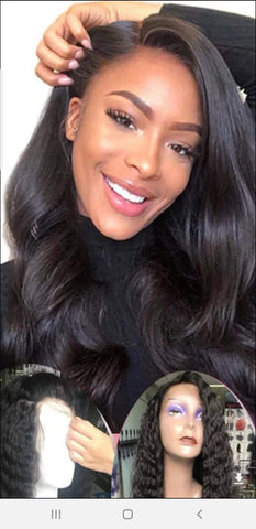 Brazilian 100% Human hair Lace Front Wig - EldoradoVirginHair